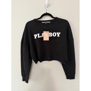 Missguided X Playboy cropped crewneck size 2 (can fit up to a medium)